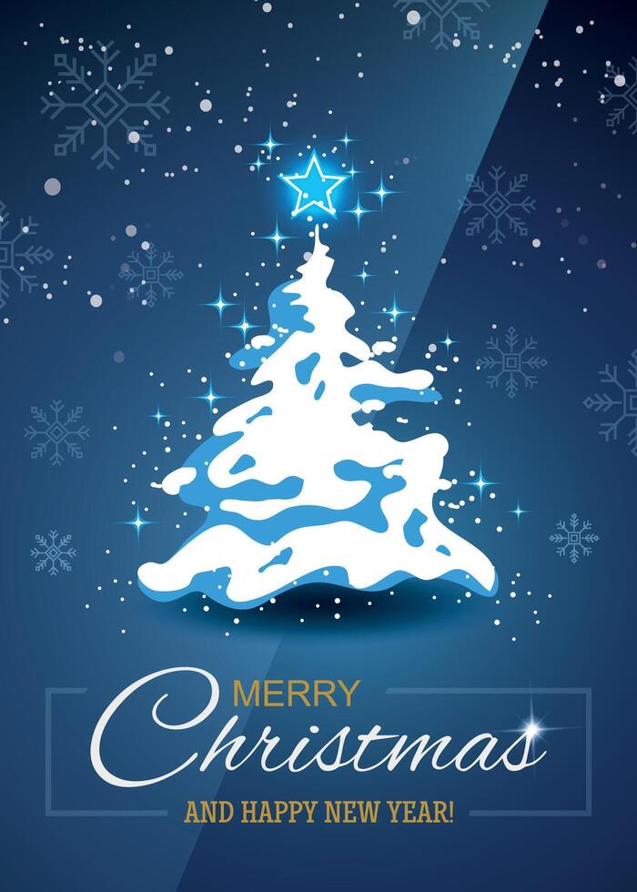 Christmas tree and star graphic vector