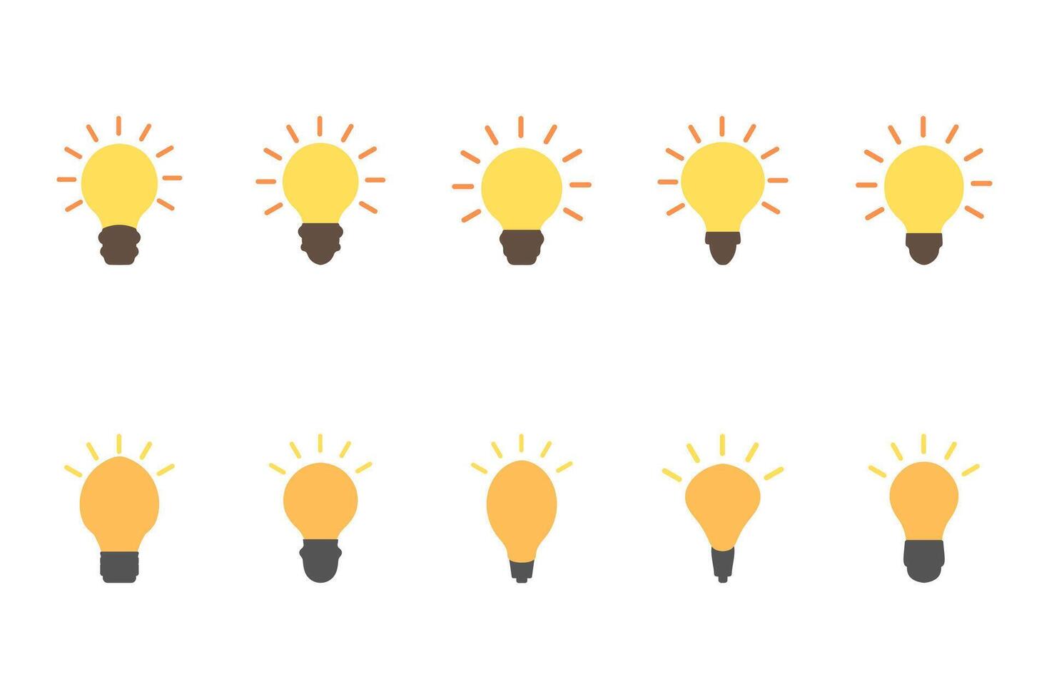 Collection of Light Bulb Idea Illustration vector