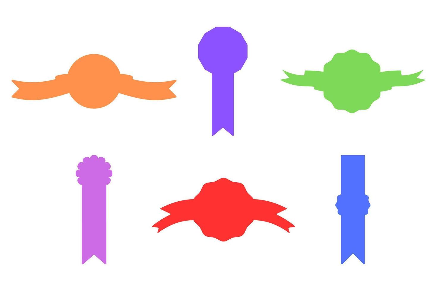 Award Achievement Prize CollectionRibbon Silhouette Icon vector