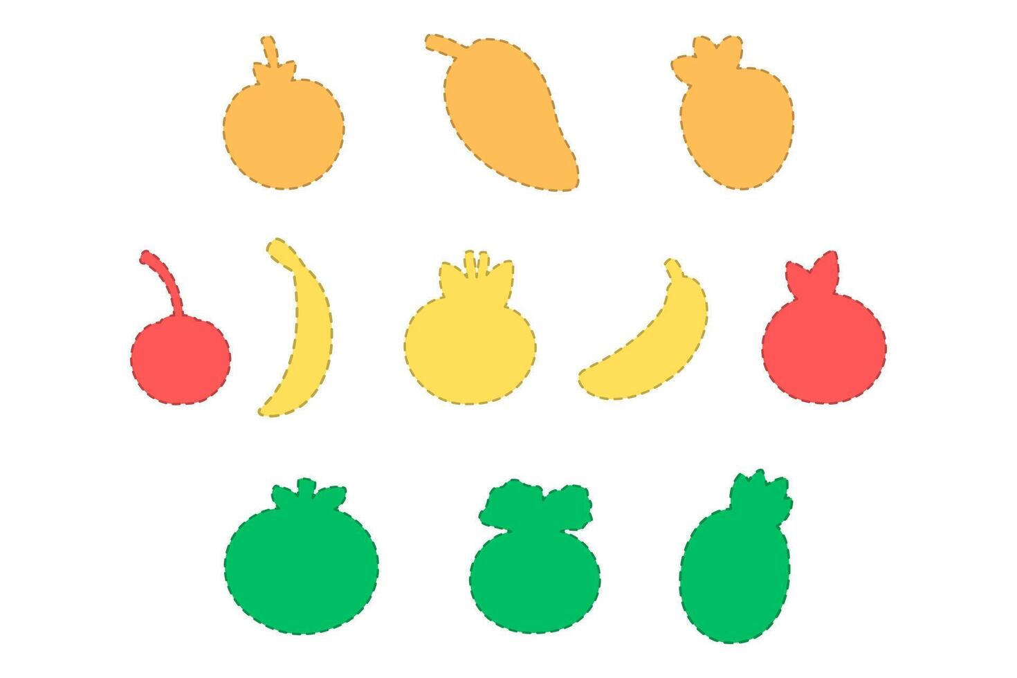 Fruit Icon Collection. Food Design vector