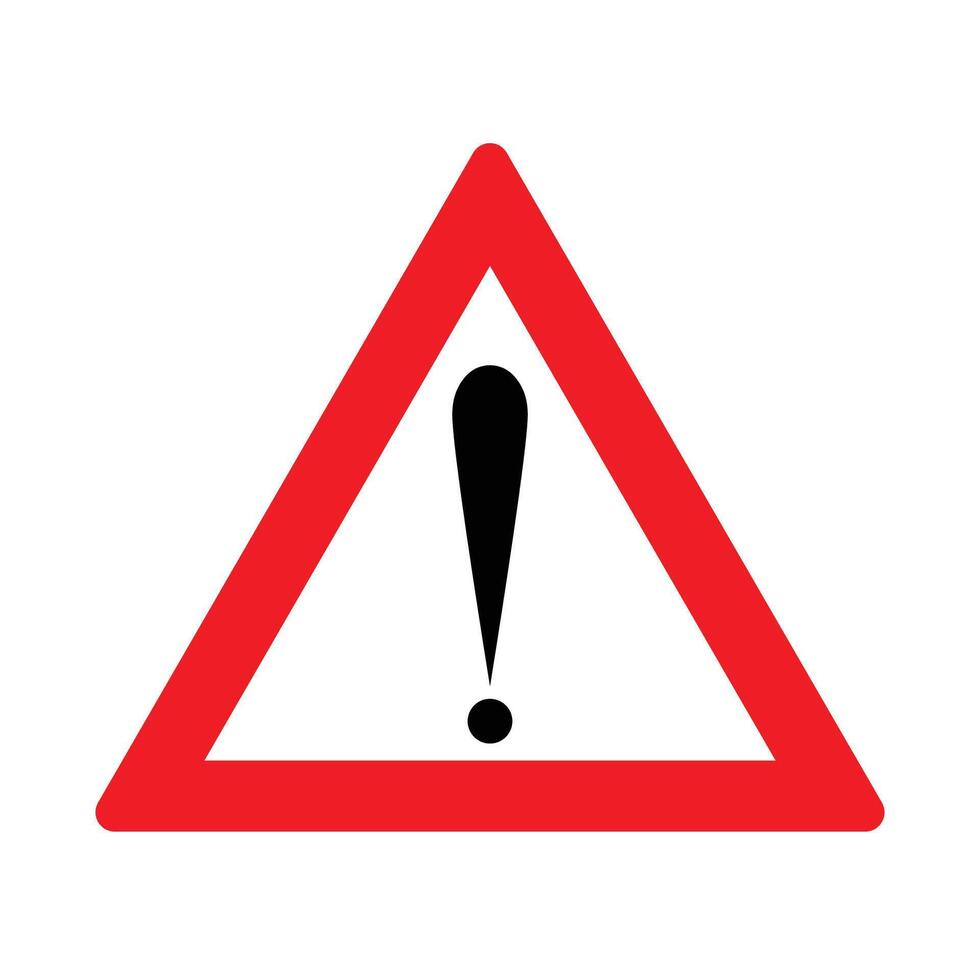 The Illustration of Triangle of Warning Signs vector