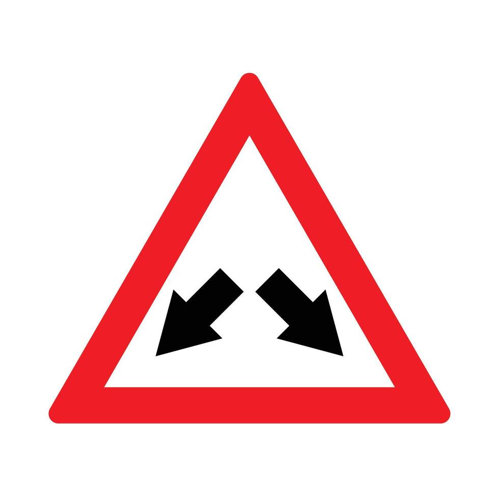 The Illustration of Triangle of Double Arrow vector