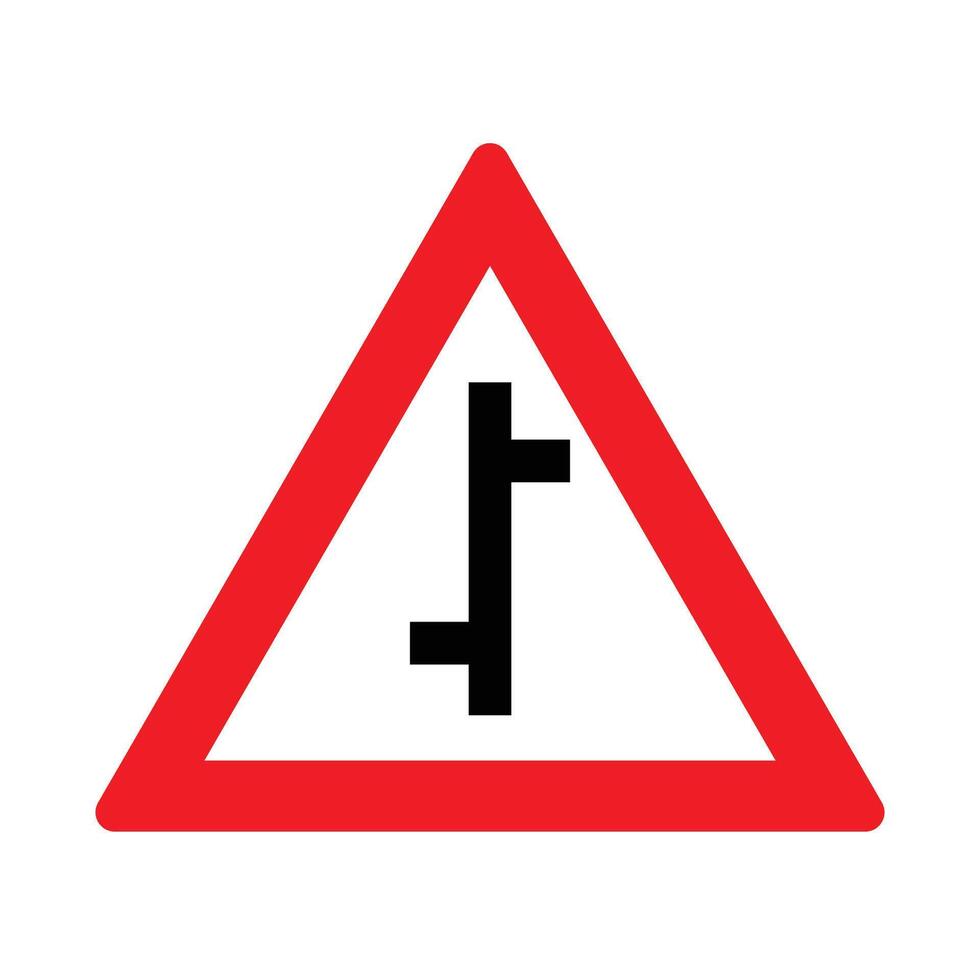 The Illustration of Triangle of Rail Crossing at Junction vector