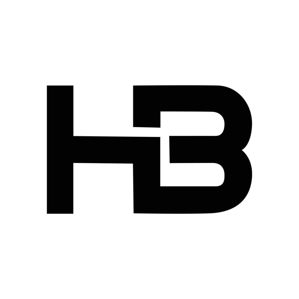 Modern letter hb vector
