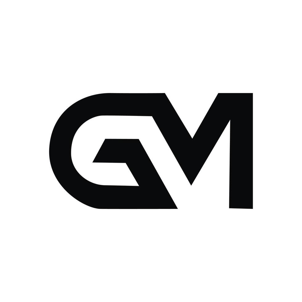 Modern letter gm vector