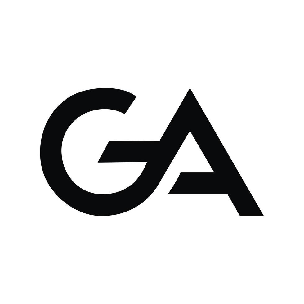 Modern letter GA vector