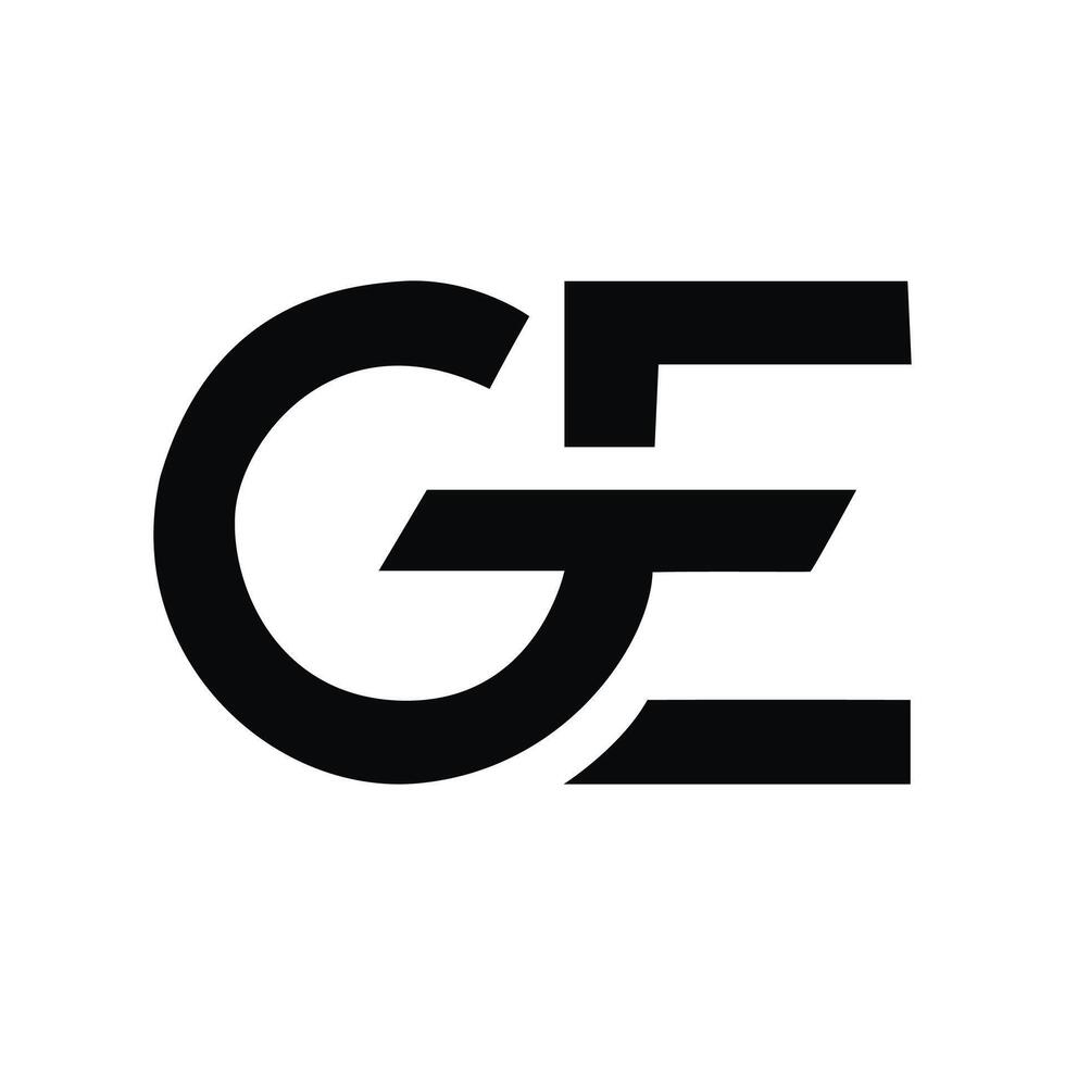 Creative modern letter GE logo design vector