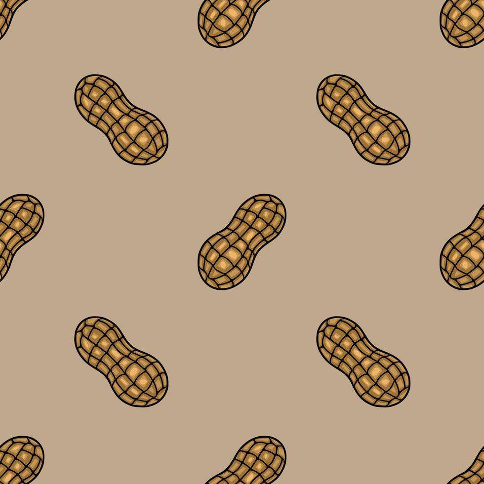 Peanut pattern background design vector