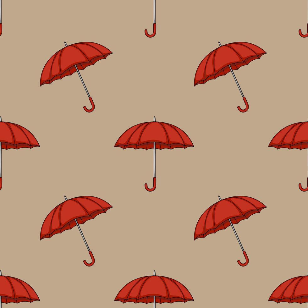 Red umbrella pattern design vector