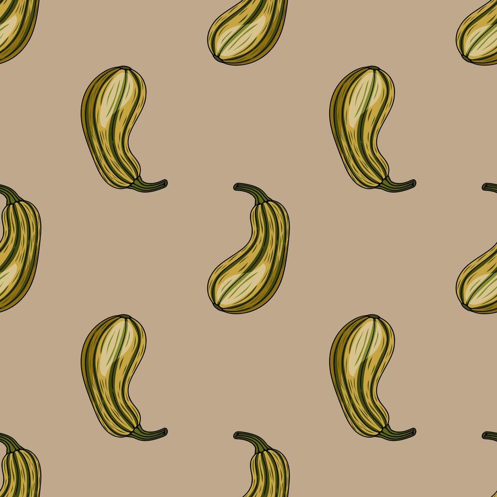 yellow squash decorative pattern vector