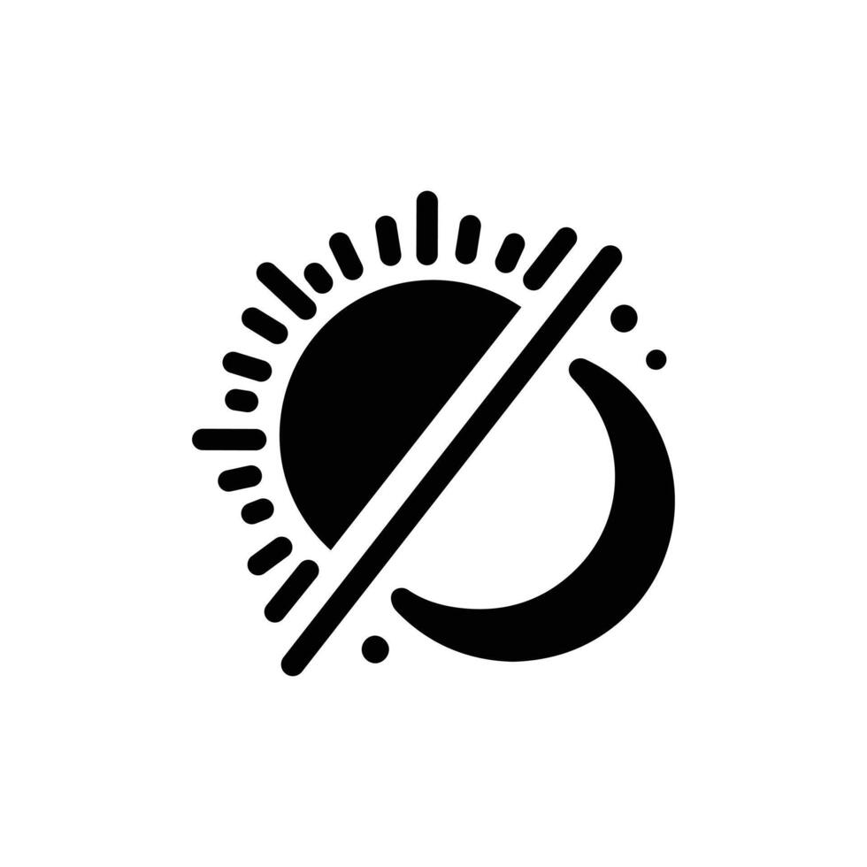 Day and Night Weather Symbol Icon vector