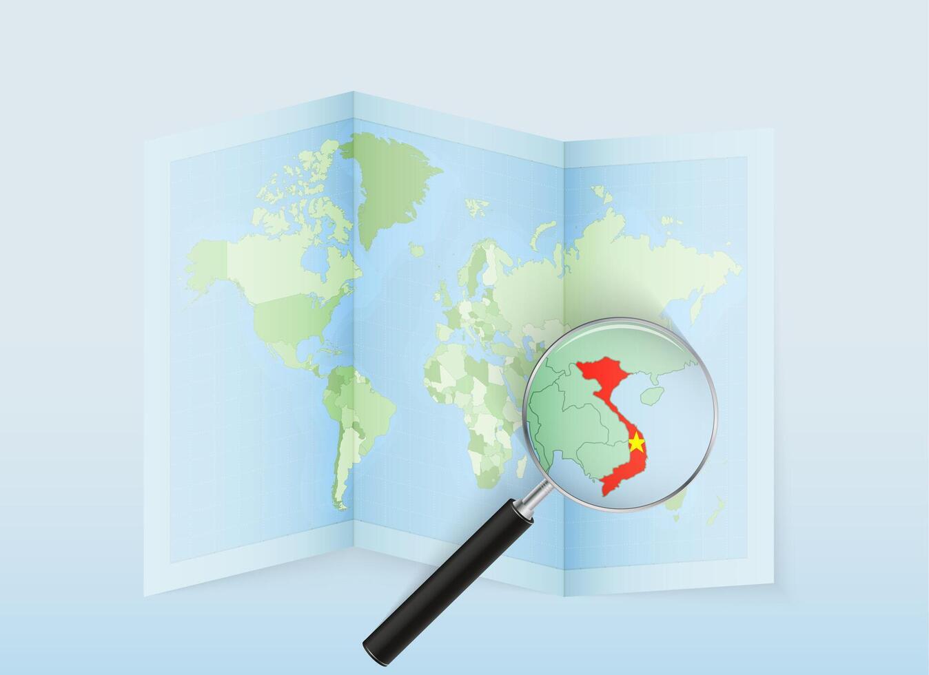 Map highlighting Vietnam location vector
