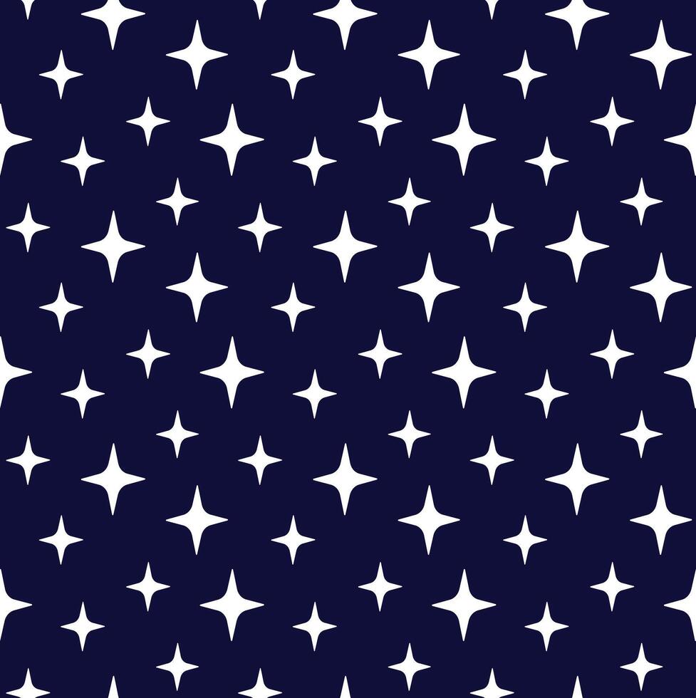 Seamless pattern of stars isolated on blue background vector