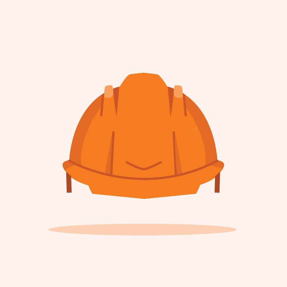 Flat style construction safety helmet icon. Safety helmet, worker's hat, protection and safety concept. vector