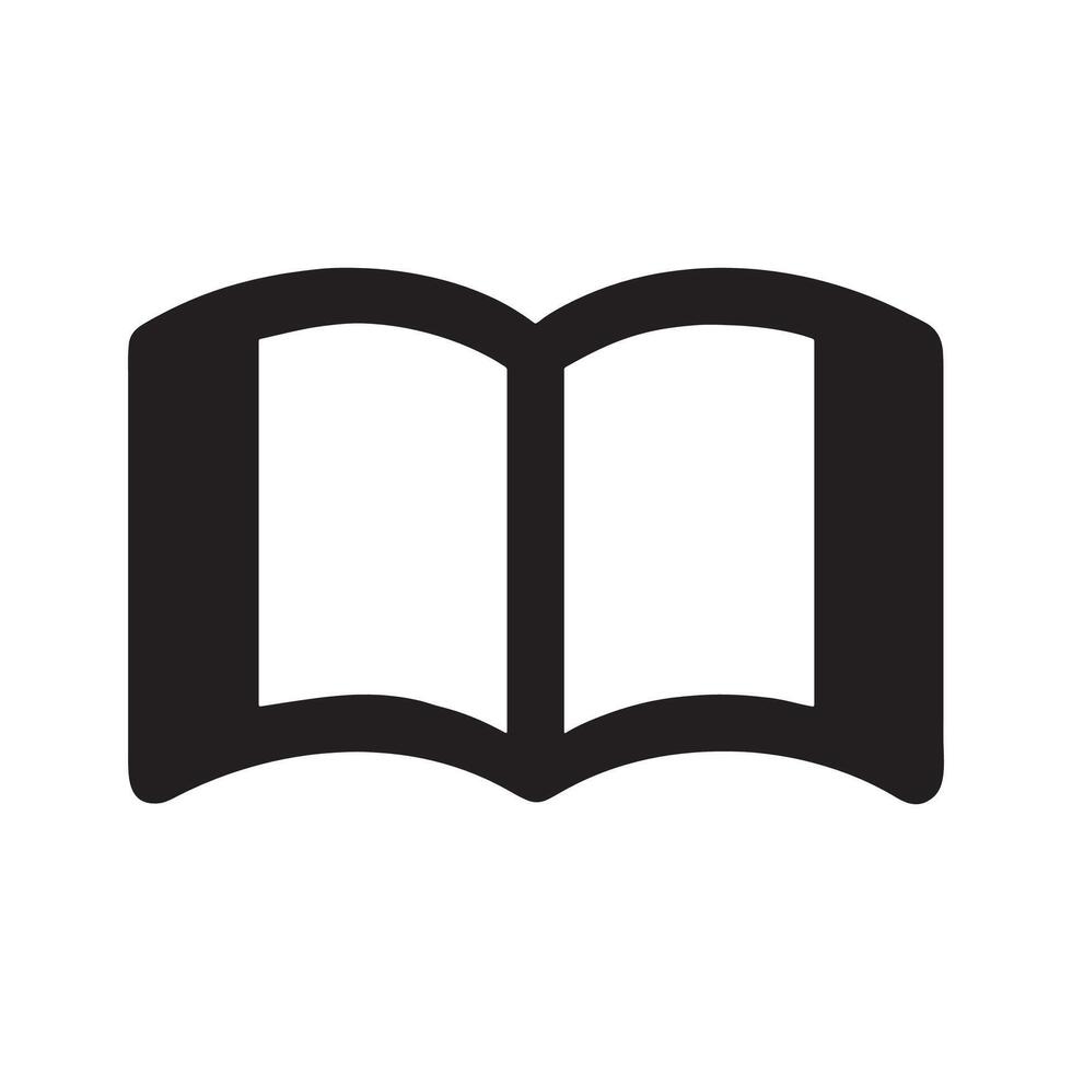 Open book silhouette with color accents vector