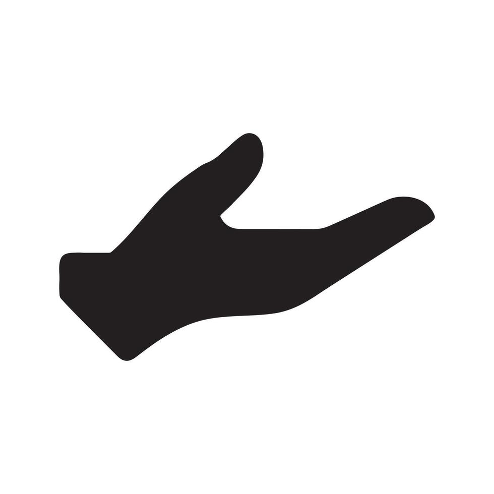 Raised hand silhouette with color accents vector