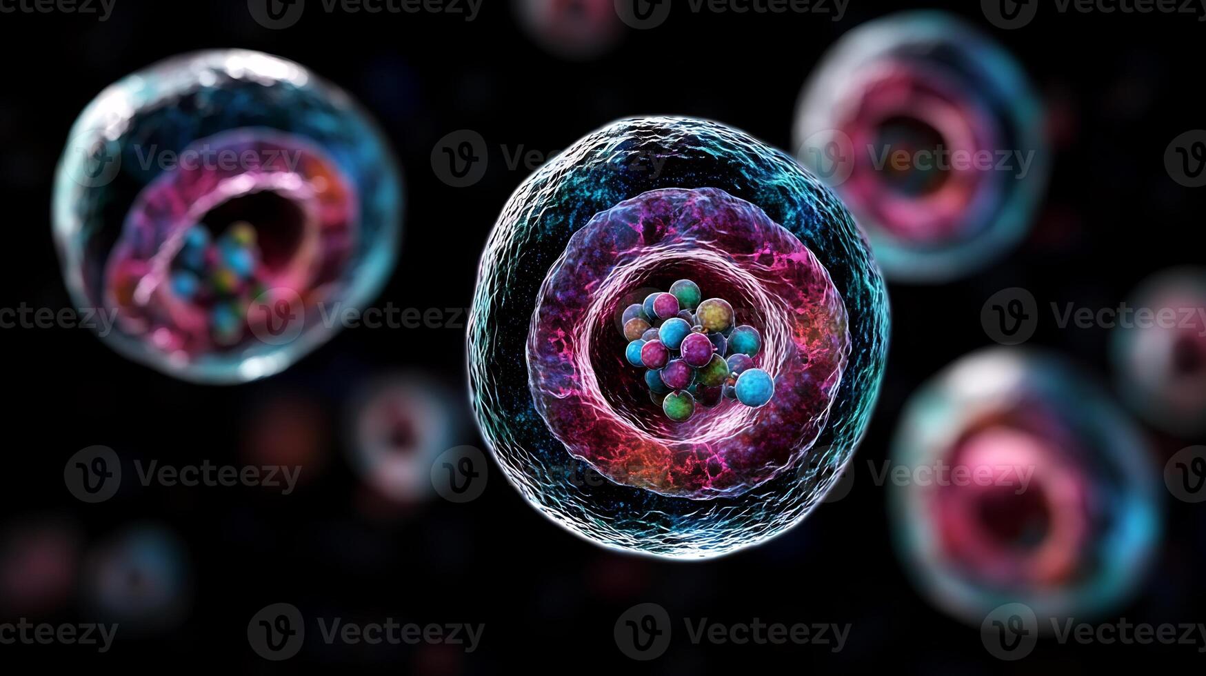 Protective Cells Neutralizing Smaller Foreign Geometric Particles photo
