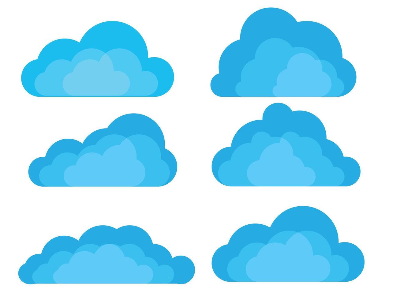 cloud shape for background, sky background vector