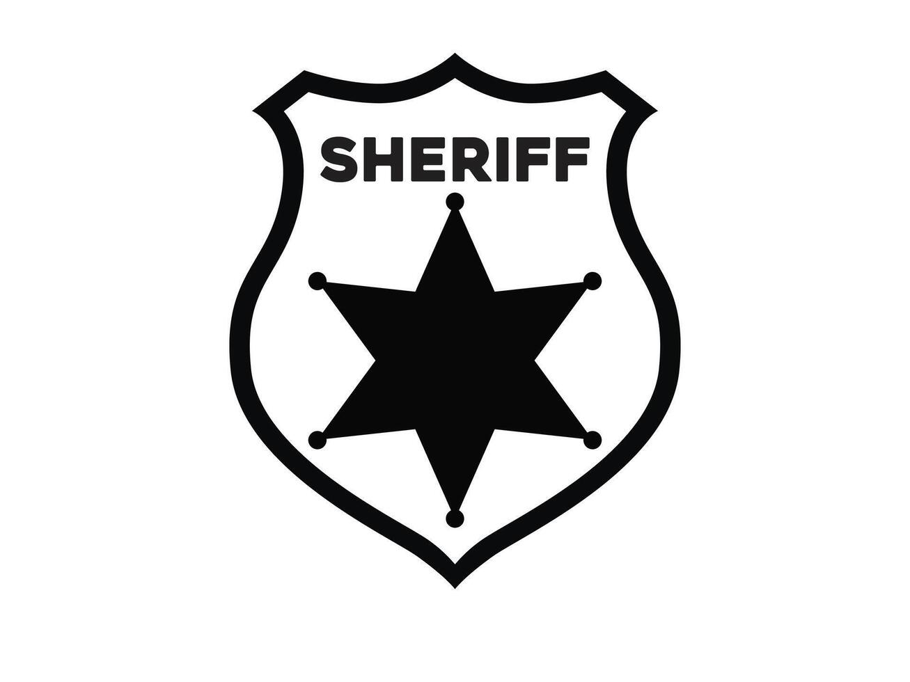sheriff logo simple sheriff icon vector