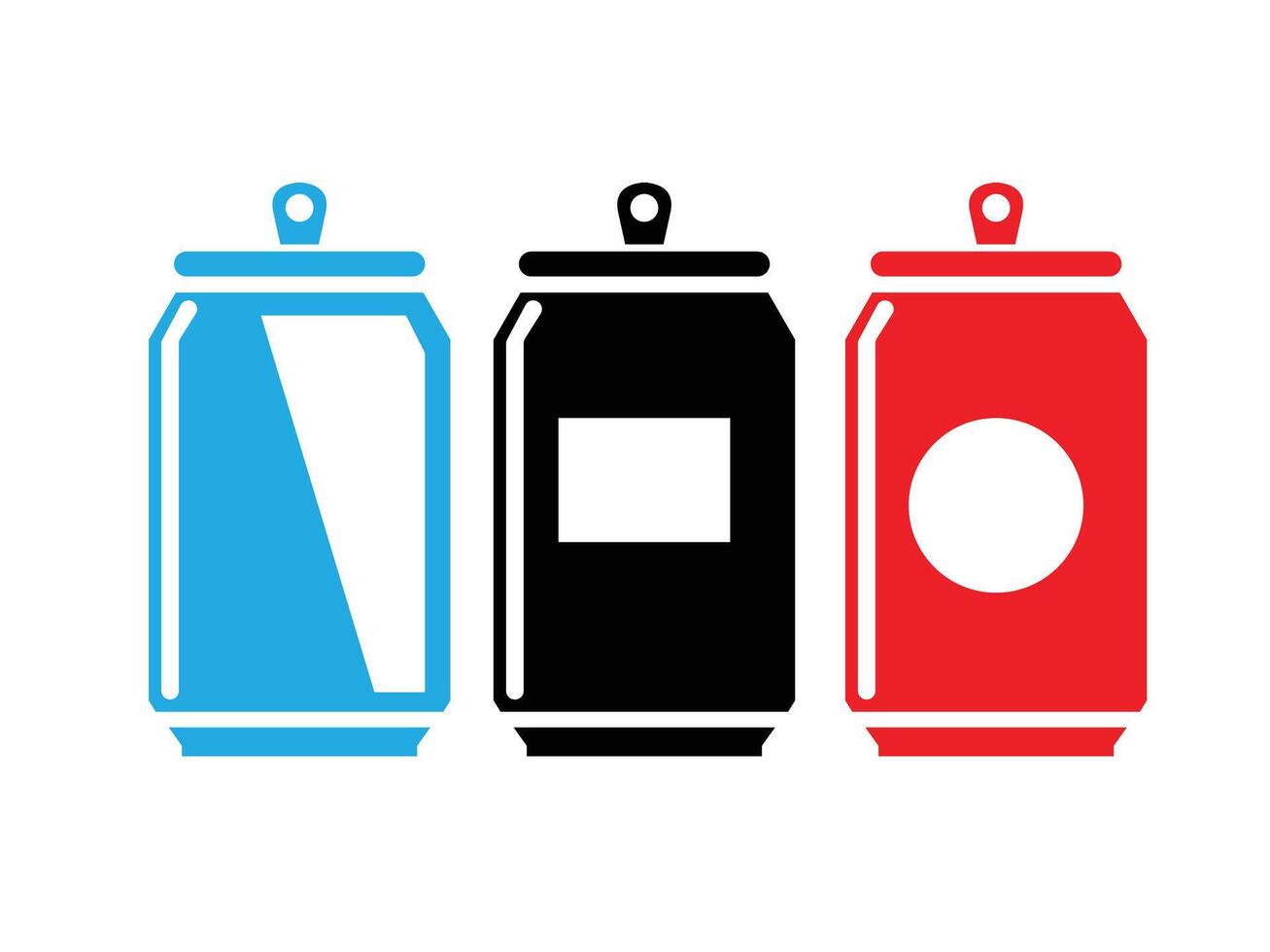 simple minimalist soda can icon, soda silhouette vector