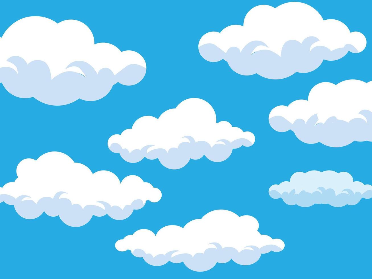 cloud shape for background, sky background, blue sky vector