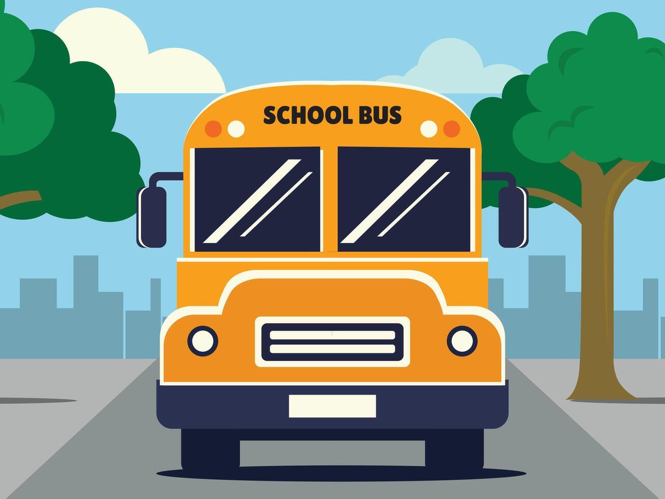 illustration of a school bus vector