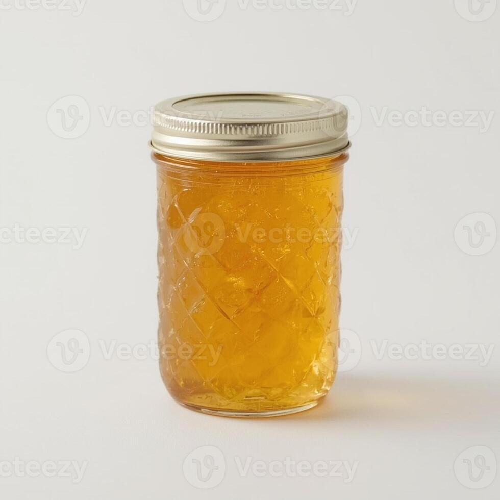 Tropical jam delight in a clear container photo