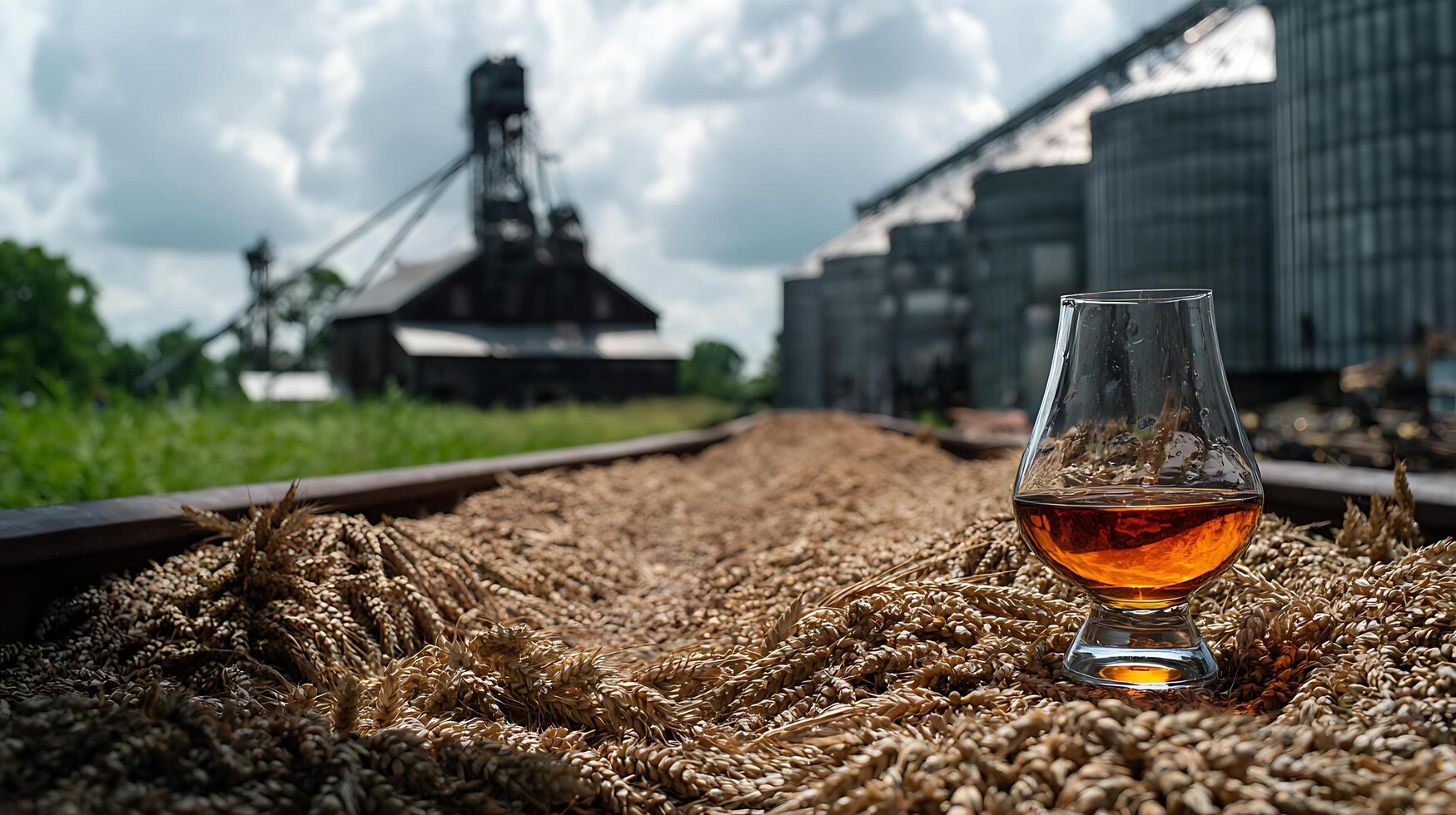 Amber Spirit in Wheat Field A Taste of Rural Craftsmanship photo