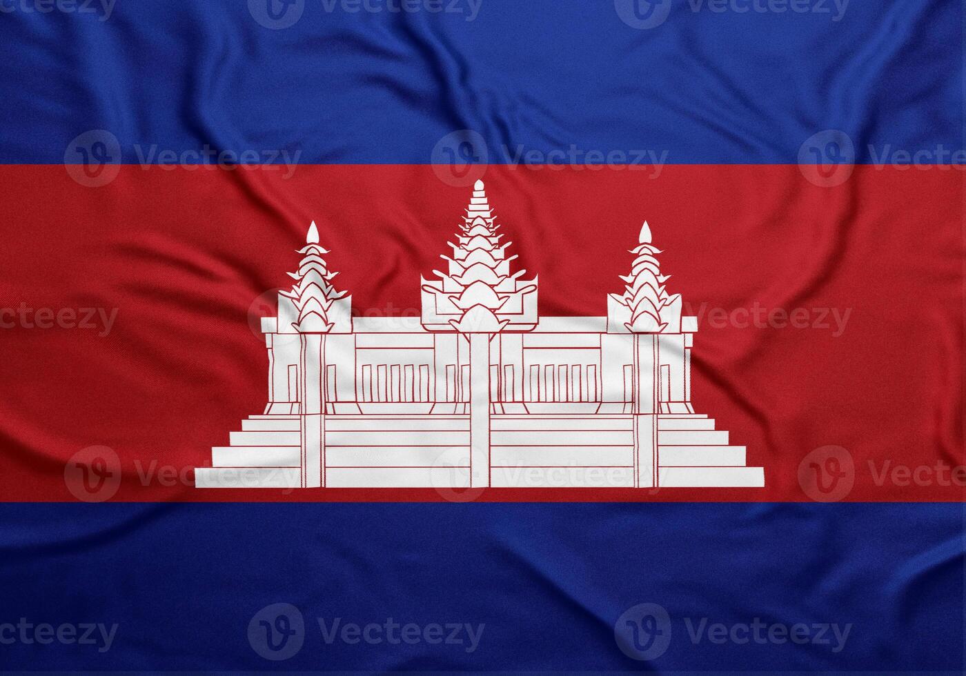 Cambodia flag waving a symbol of national pride and on transparent background photo