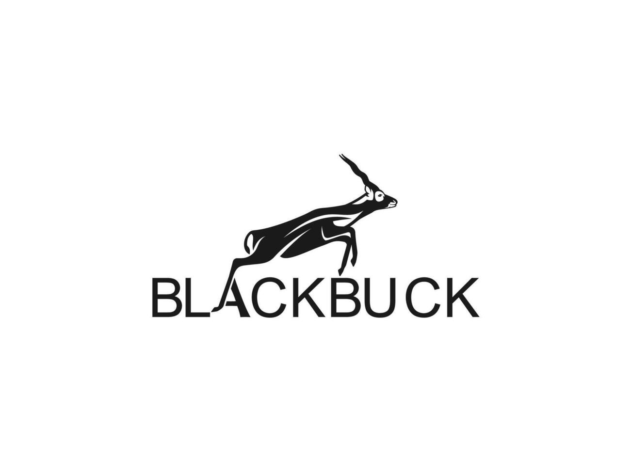 Blackbuck Running Logo Unique vector