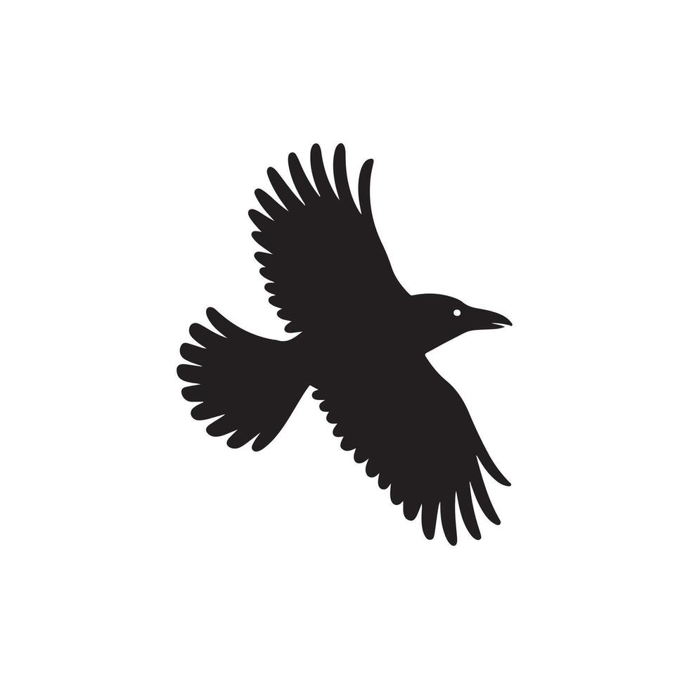 Flying Bird Silhouette for Wildlife and Nature Concepts vector