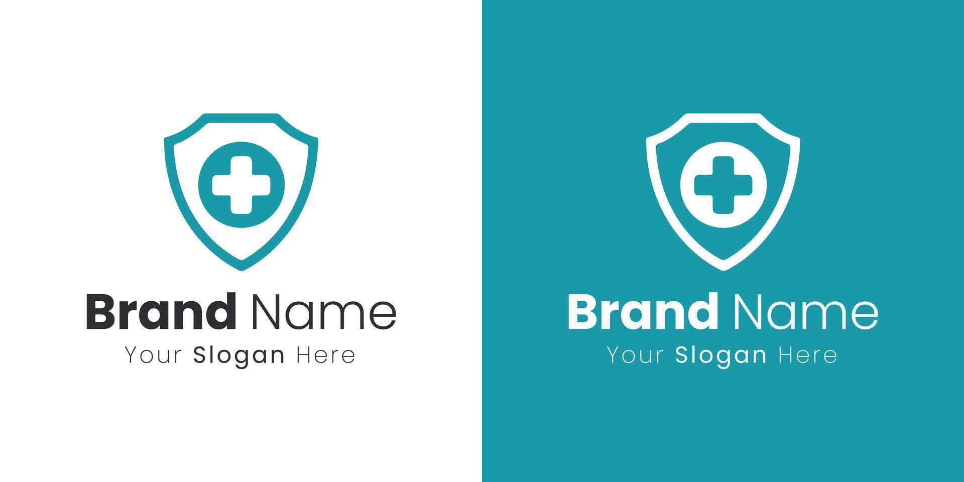 Secure Health Shield Logo for Medical Services and Wellness Brands vector