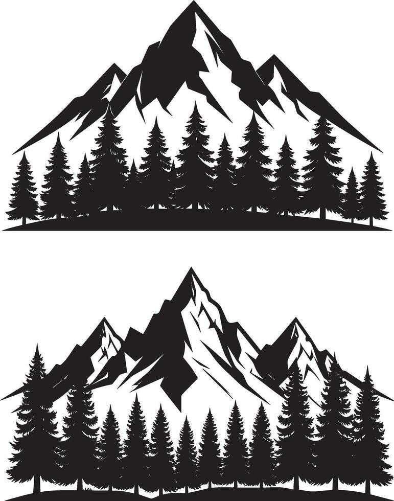 Mountain landscape illustration vector