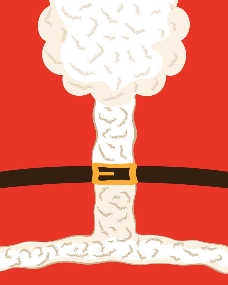 Chritsmas card, background with Santa Claus clothes vector