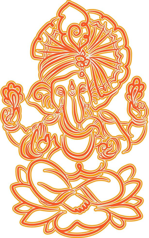 Hindu holy god lord ganesh of India vector
