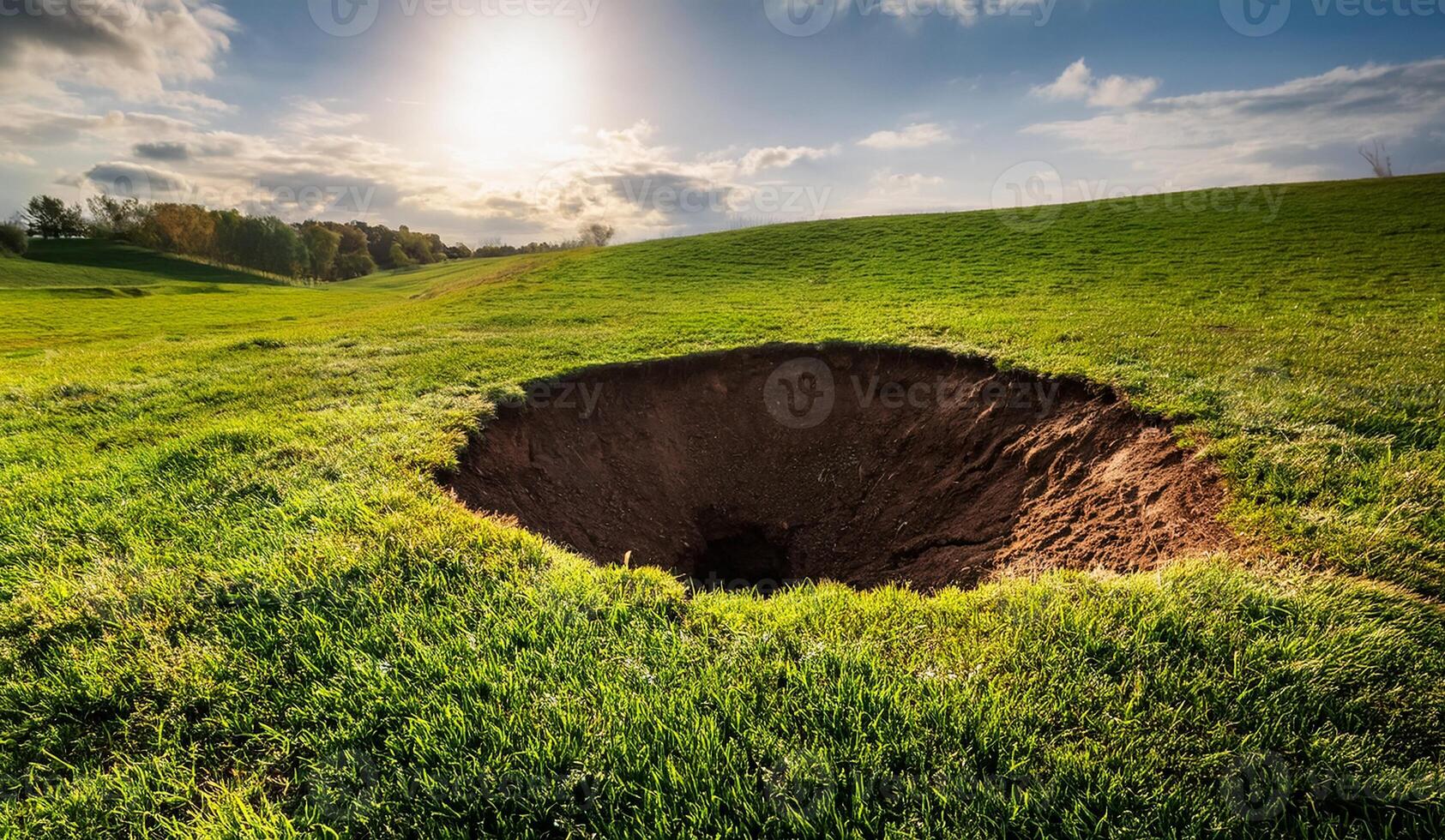 Earthquake in the field photo