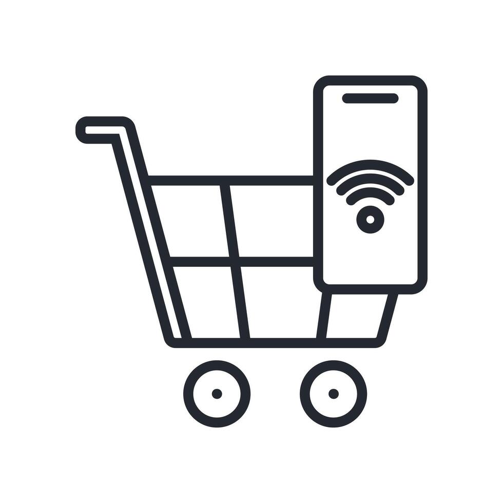 Ecommerce Icon Outline Style. Relevant To Global Finance vector
