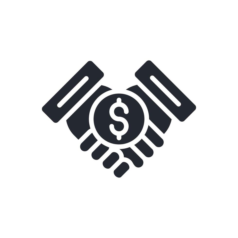 Partnership Icon Glyph Style. Relevant To Business Development vector