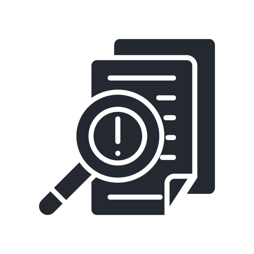 Risk Analysis Icon Glyph Style. Relevant To Business Development vector