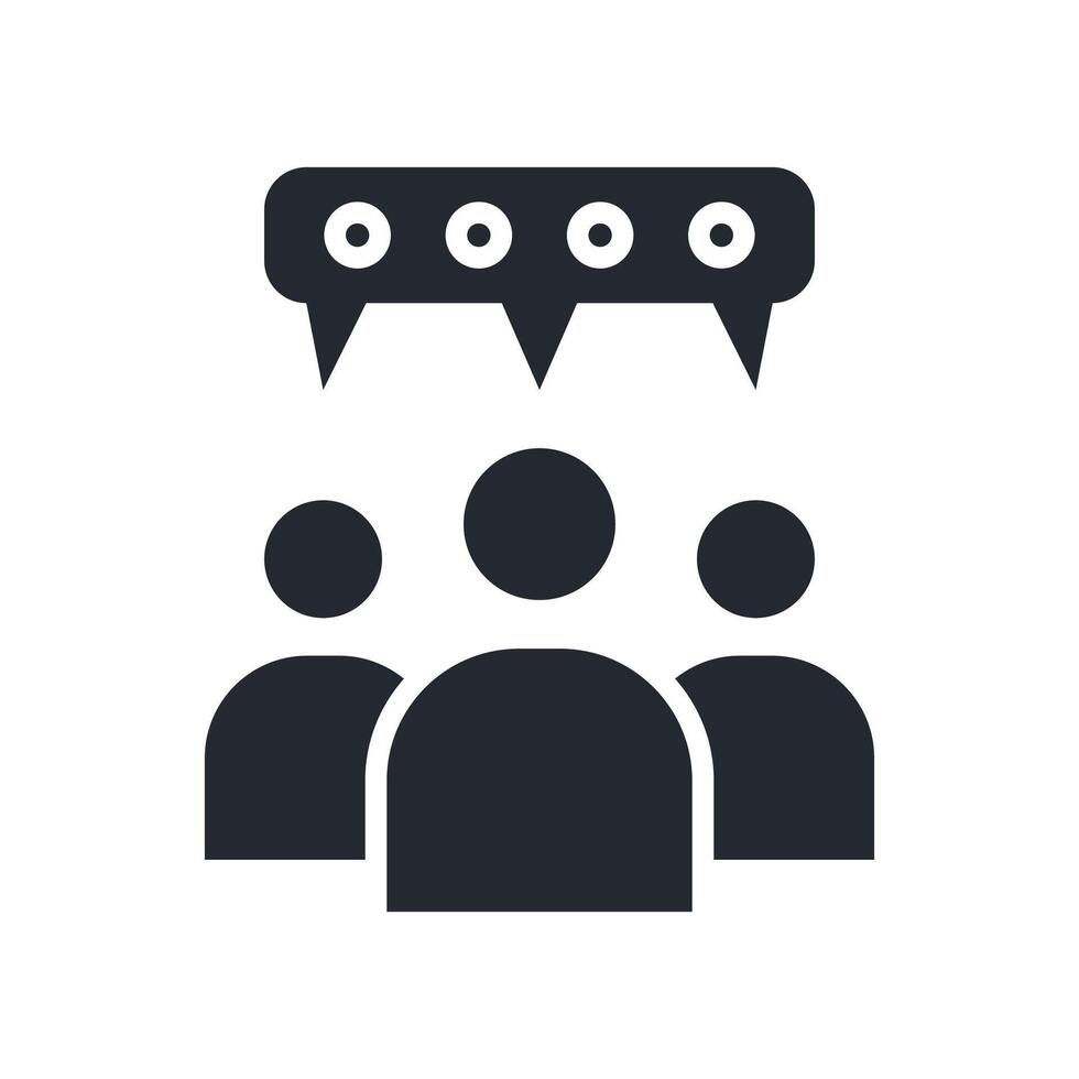 Forum Icon Glyph Style. Relevant To Tech Support vector