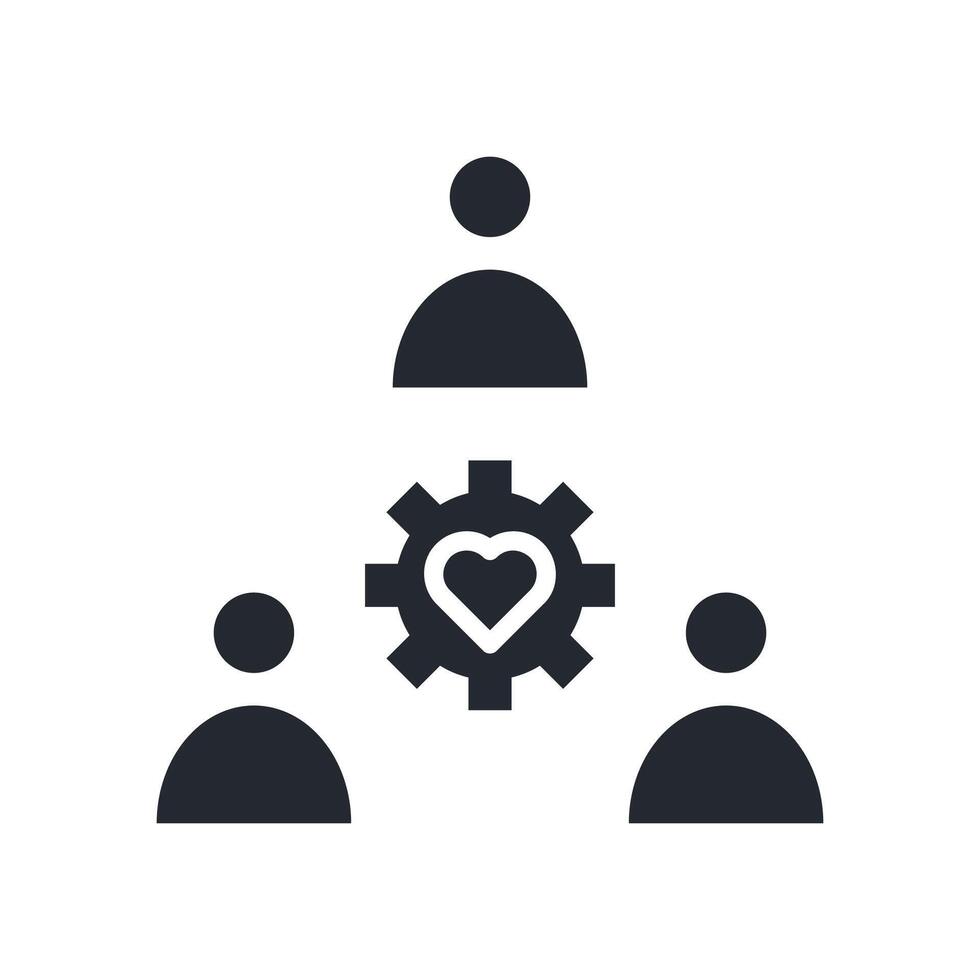 Organizational Health Icon Glyph Style. Relevant To Business Development vector