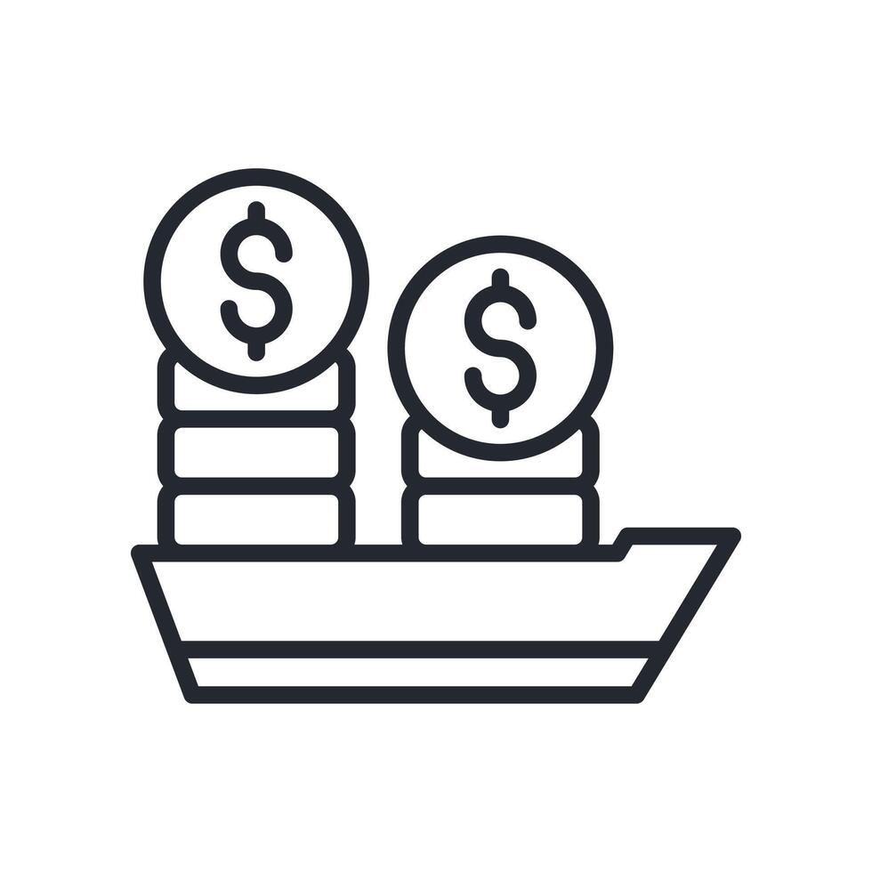 Market Icon Outline Style. Relevant To Global Finance vector