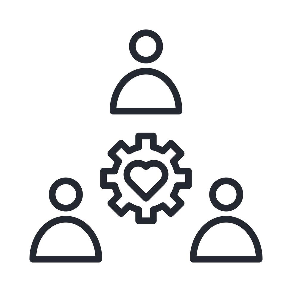 Organizational Health Icon Outline Style vector