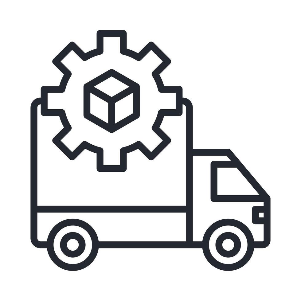 Supply Management Icon Outline Style vector