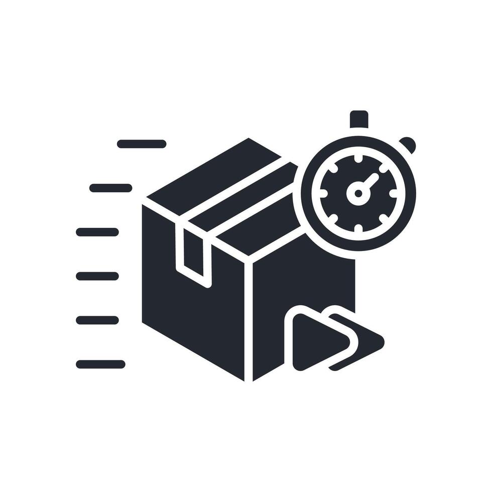 Speed Icon Glyph Style. Relevant To Product Management vector
