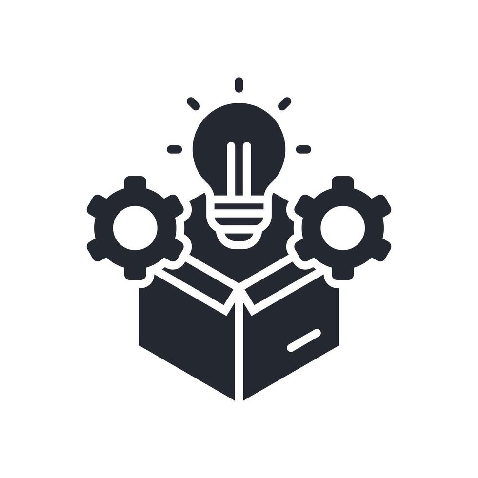 Development Icon Glyph Style. Relevant To Product Management vector
