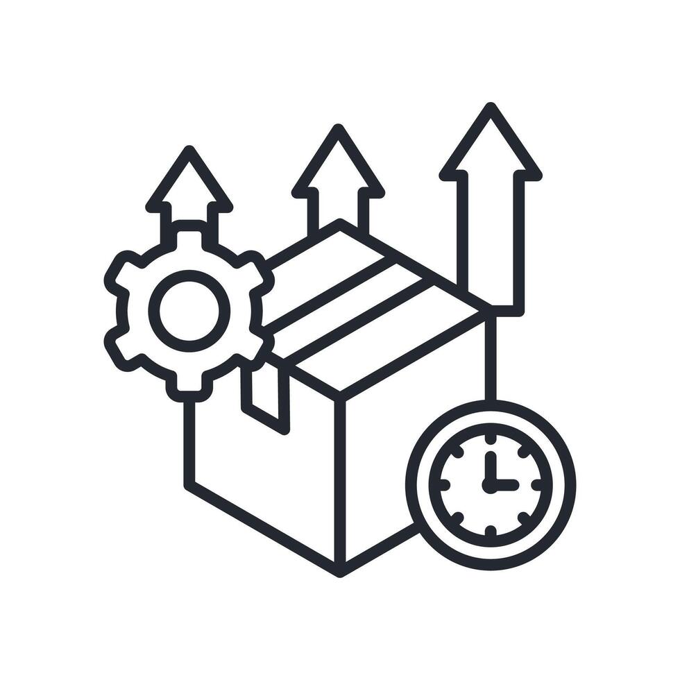 Productivity Icon Outline Style. Relevant To Product Management vector