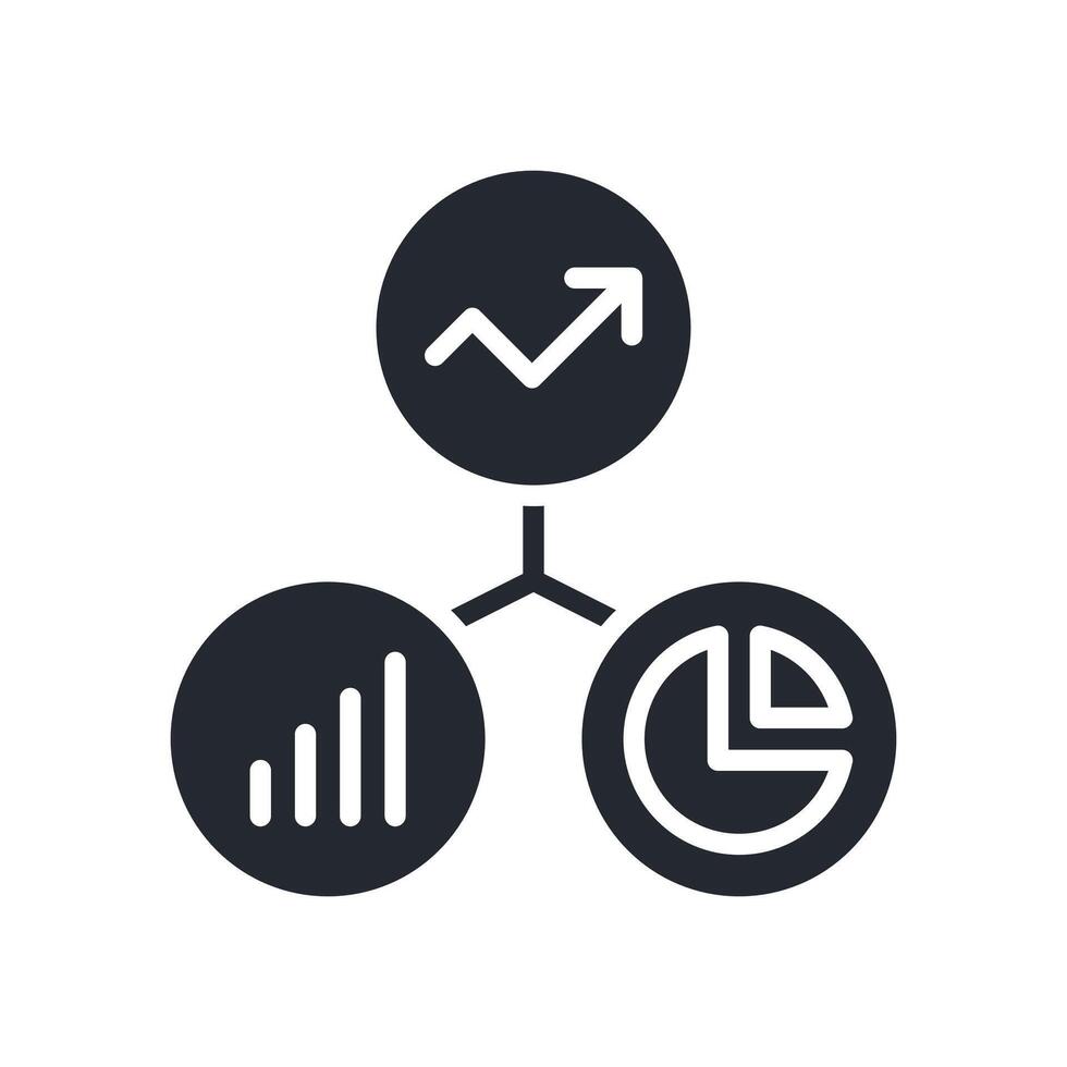 Metric Icon Glyph Style. Relevant To Business Analytics vector