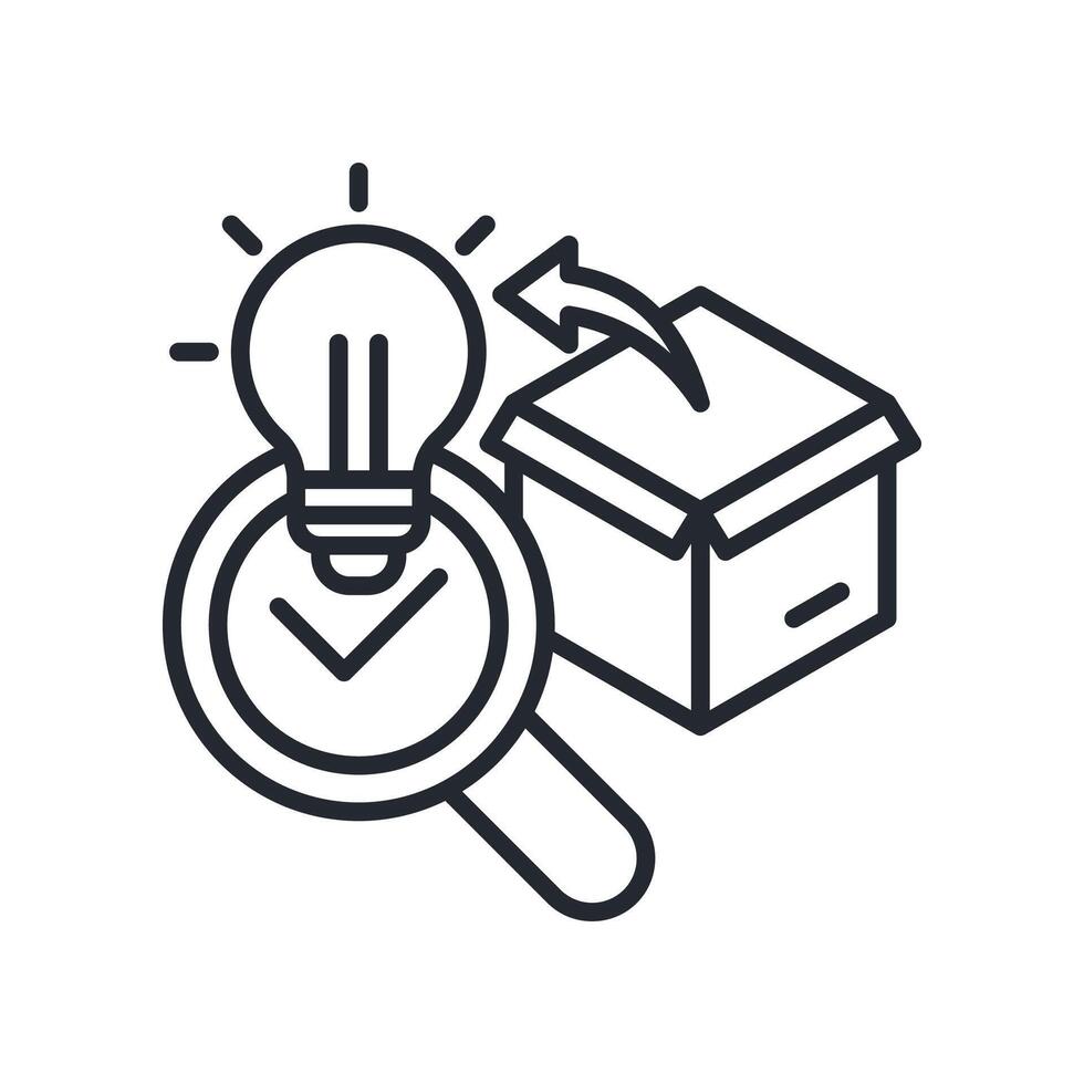 Research Icon Outline Style. Relevant To Product Management vector