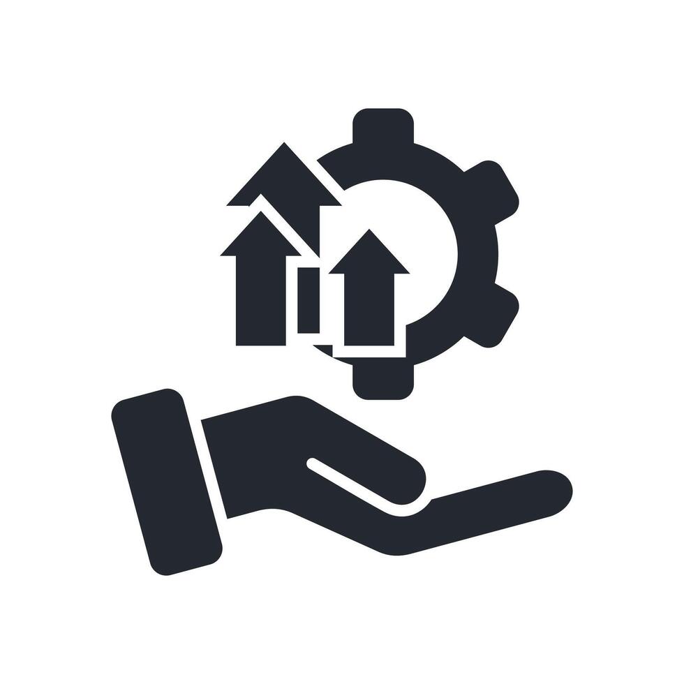 Improvement Icon Glyph Style. Relevant To Product Management vector